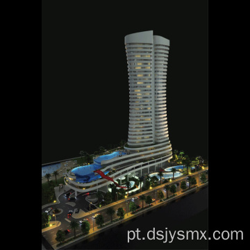 Modelo de escala de arquitetura para hotel